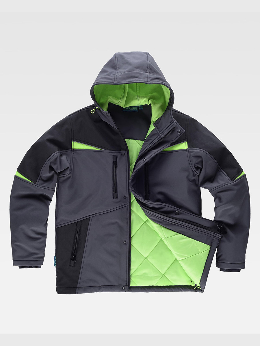 grigio scuro / lime